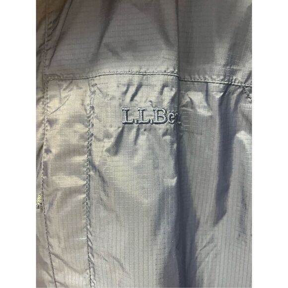 L.L. Bean Mens Blue Trail Model Hooded Fleece Lined Rain Jacket sz XL EUC - Picture 3 of 11